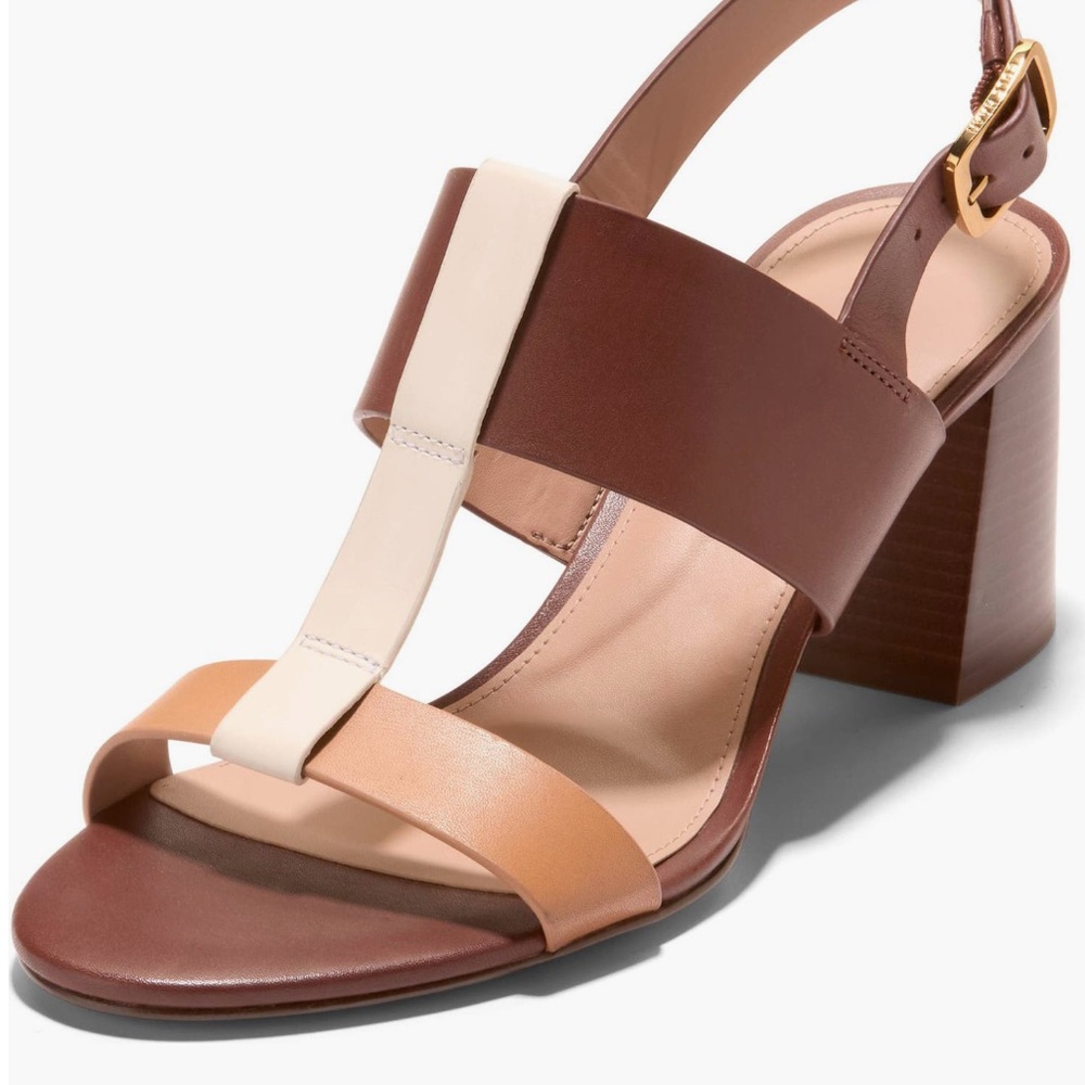 Cole Haan Brown and Cream Sandals